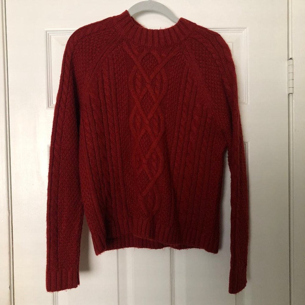Red Cable Sweater